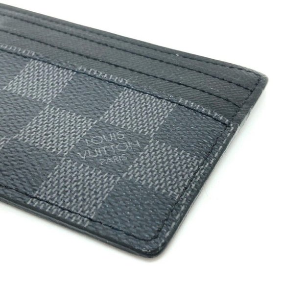 Authentic LOUIS VUITTON DamierGraphite Fashion Accessories Card Case Black - Picture 9 of 10